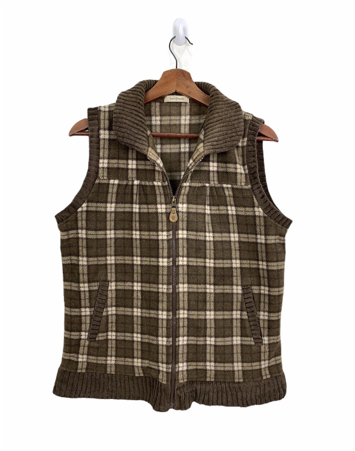 Cifonelli LACIFONELI Rare Fleece Weatherwear Tartan Plaid Vest Jacket Size US M / EU 48-50 / 2 - 3 Thumbnail