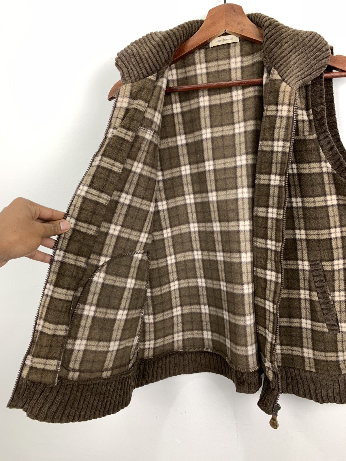 Cifonelli LACIFONELI Rare Fleece Weatherwear Tartan Plaid Vest Jacket Size US M / EU 48-50 / 2 - 16 Thumbnail