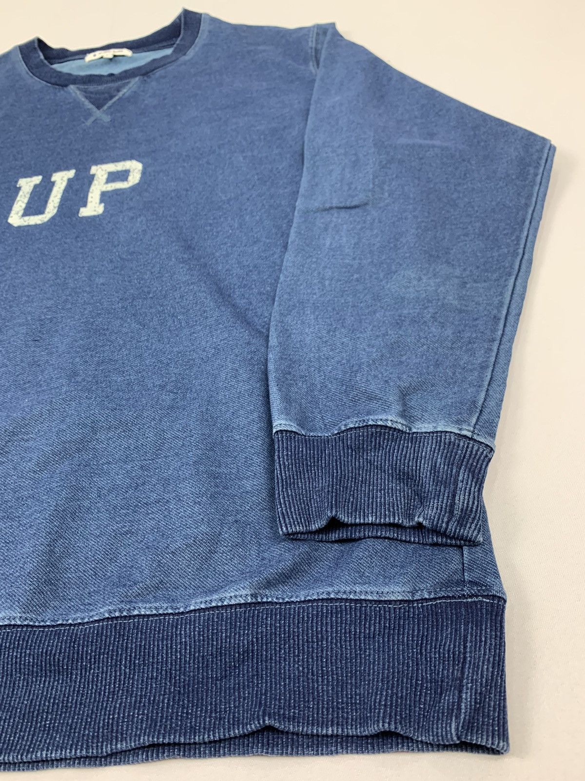 Global Work GLOBALWORK Up BigLogo Rare Denim Cotton Crewneck Sweatshirt Size US L / EU 52-54 / 3 - 5 Thumbnail