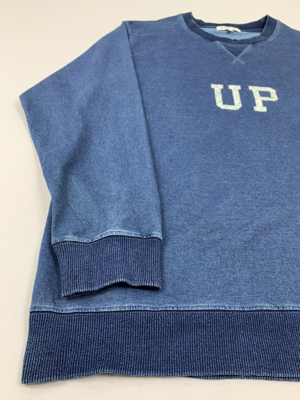 Global Work GLOBALWORK Up BigLogo Rare Denim Cotton Crewneck Sweatshirt Size US L / EU 52-54 / 3 - 4 Thumbnail