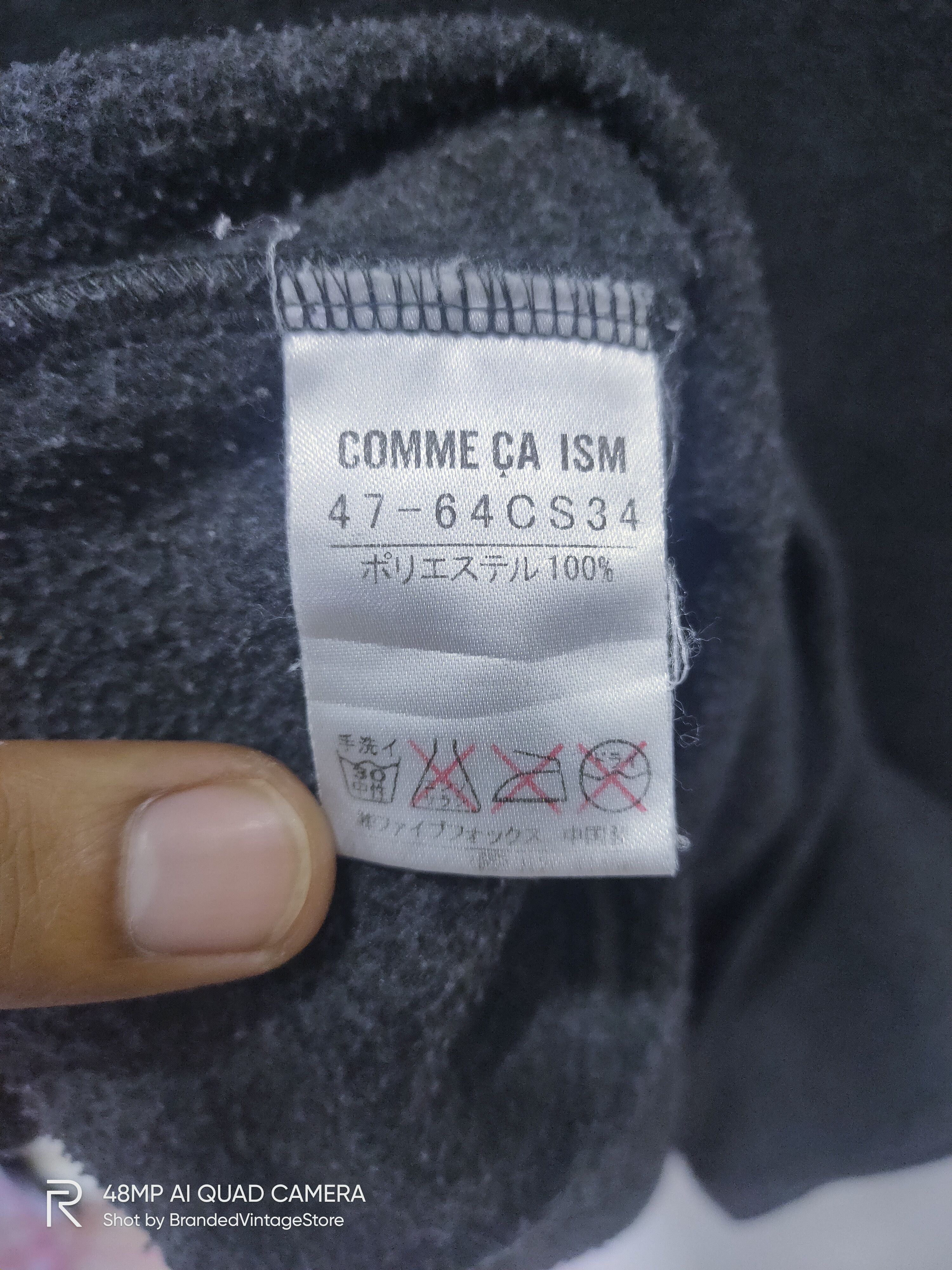 Comme Ca Ism Vintage COMME CA ISM Big Logo Fleece Sweatshirt Streetwear Size US L / EU 52-54 / 3 - 5 Thumbnail