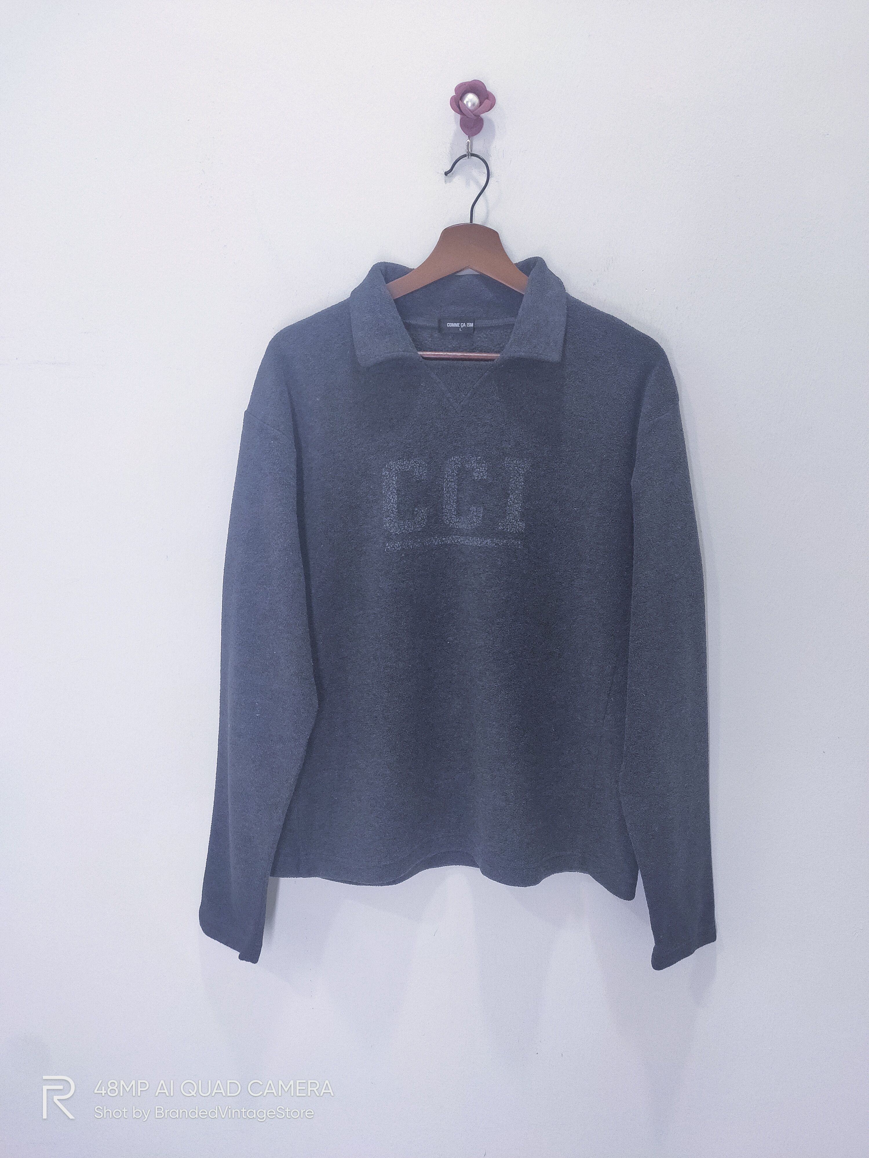 Comme Ca Ism Vintage COMME CA ISM Big Logo Fleece Sweatshirt Streetwear Size US L / EU 52-54 / 3 - 1 Thumbnail