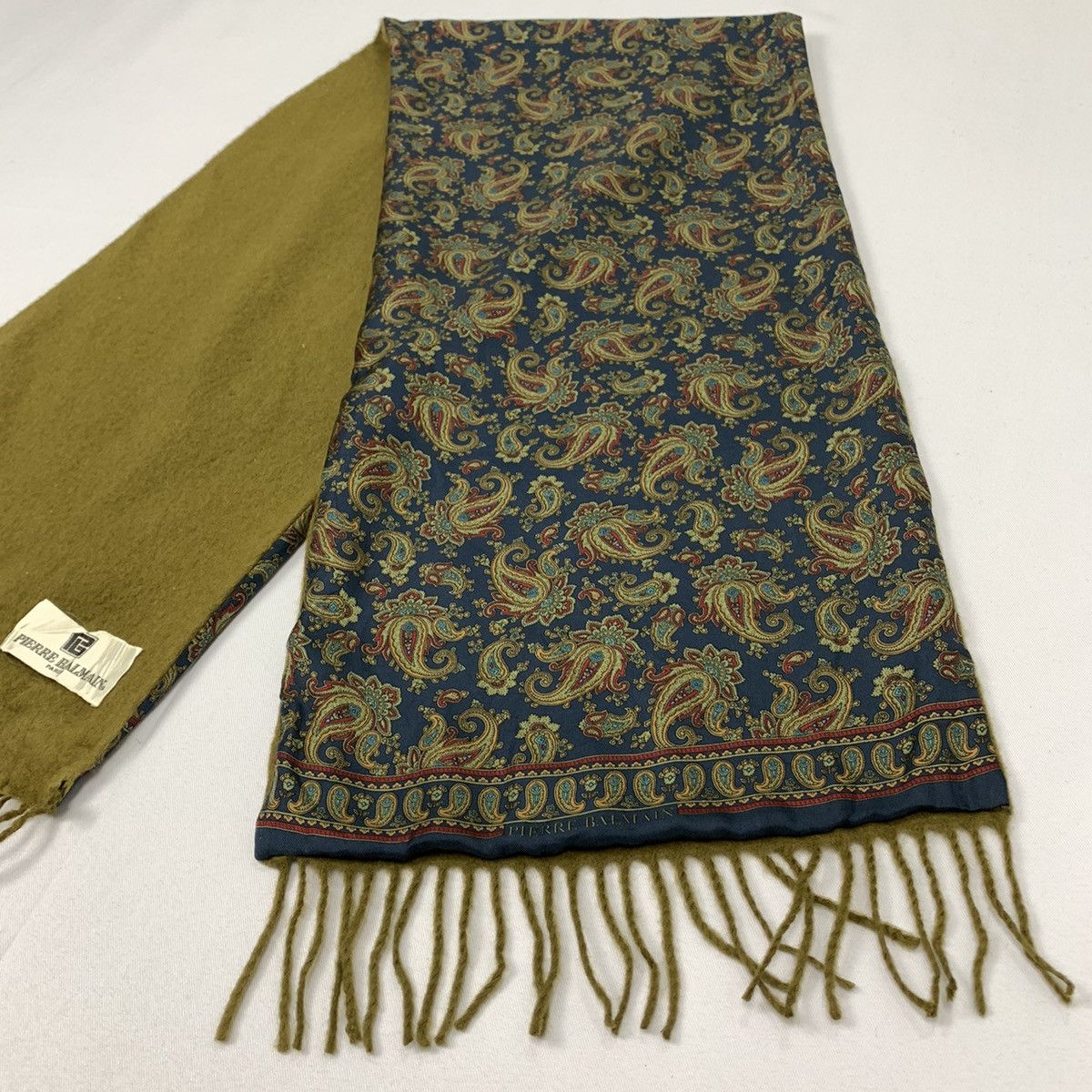Other × Pierre Balmain PIERRE BALMAIN PARIS Silk Paisley Monogram Art Muffle Scarf Size ONE SIZE - 6 Thumbnail