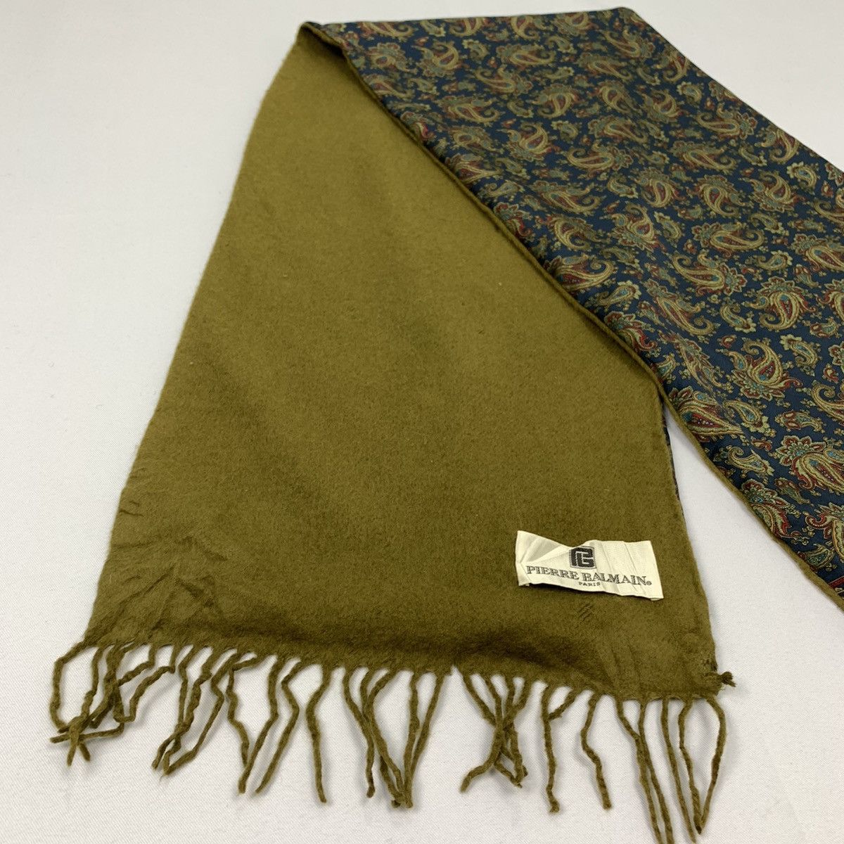 Other × Pierre Balmain PIERRE BALMAIN PARIS Silk Paisley Monogram Art Muffle Scarf Size ONE SIZE - 7 Thumbnail