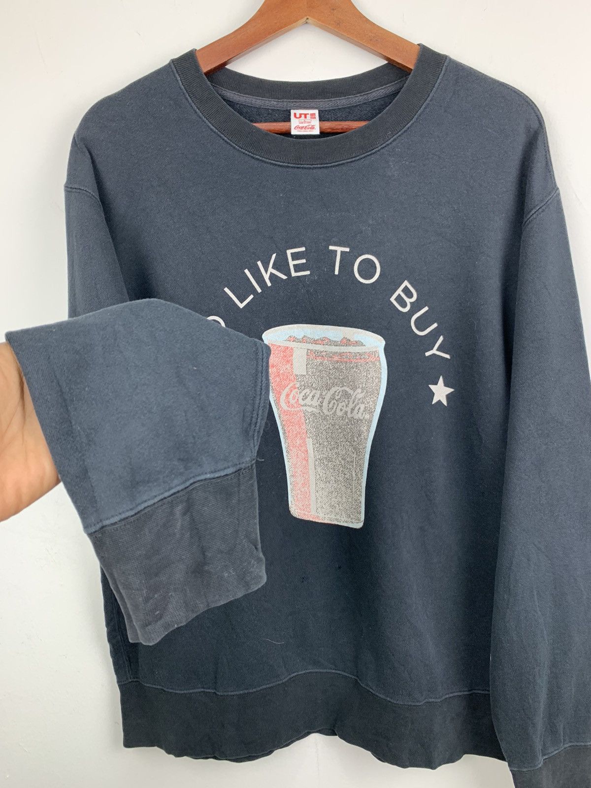 Coca Cola × Uniqlo UNIQLO COCA COLA Beer BigLogo Graphic Streetwear Sweatshirt Size US L / EU 52-54 / 3 - 9 Thumbnail