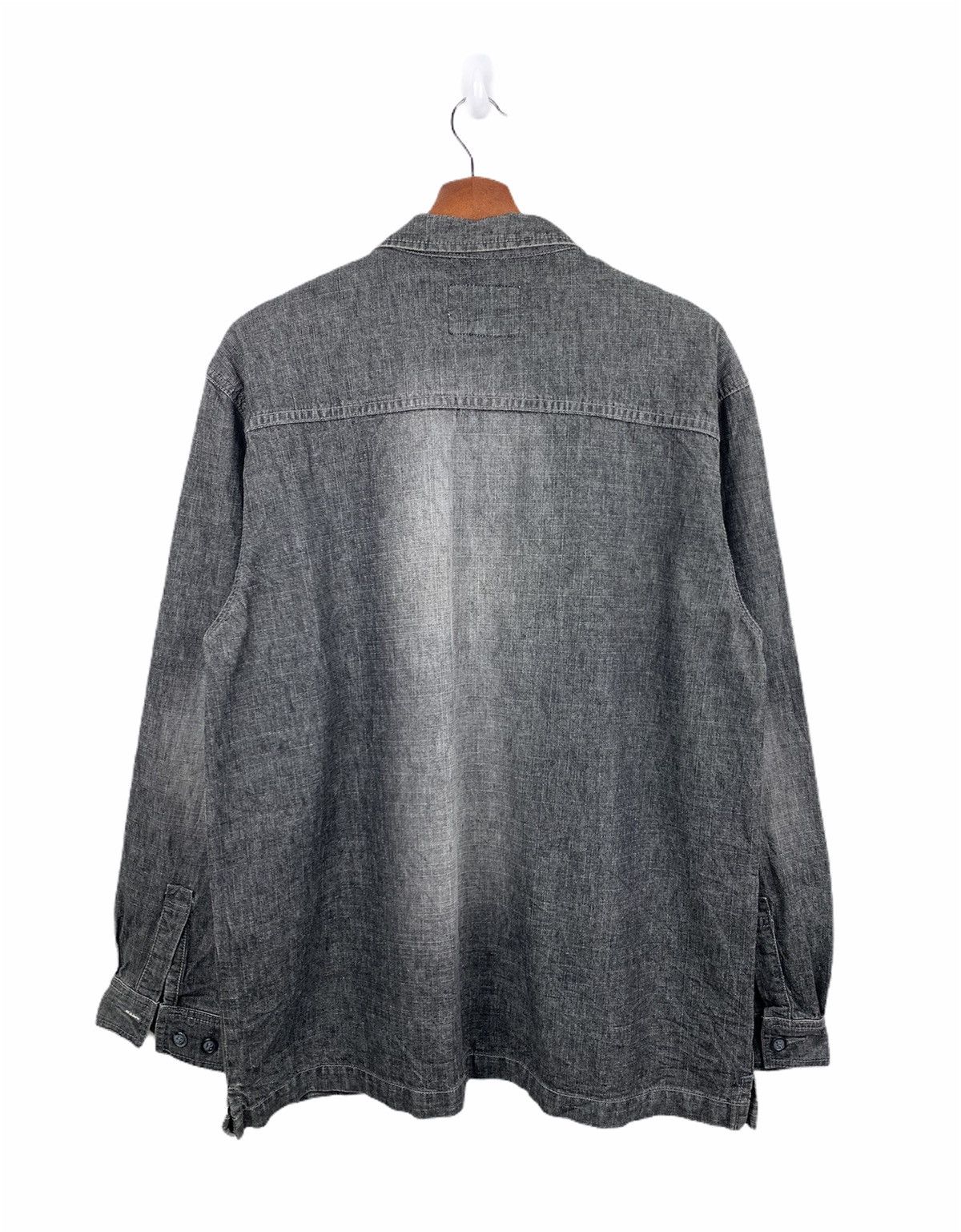 Vintage ALLIX DESIGN Vintage Zipper AcidWash PatchWork Denim Jacket Size US L / EU 52-54 / 3 - 2 Thumbnail