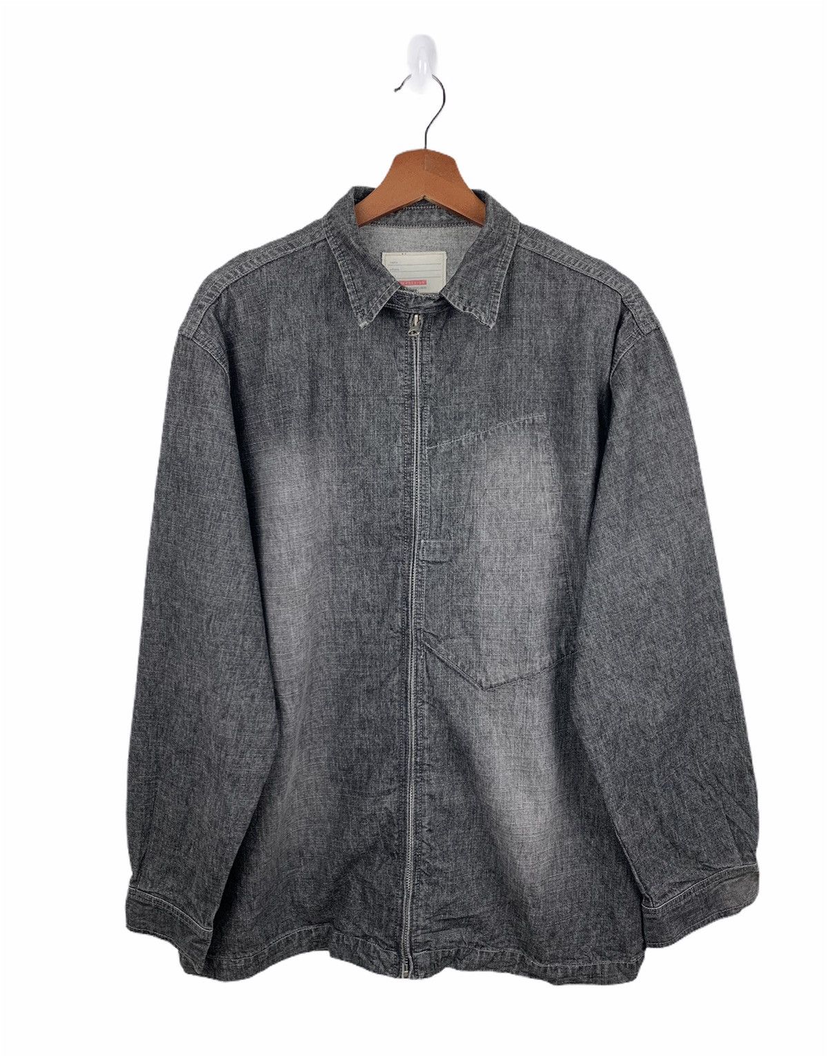 Vintage ALLIX DESIGN Vintage Zipper AcidWash PatchWork Denim Jacket Size US L / EU 52-54 / 3 - 1 Thumbnail