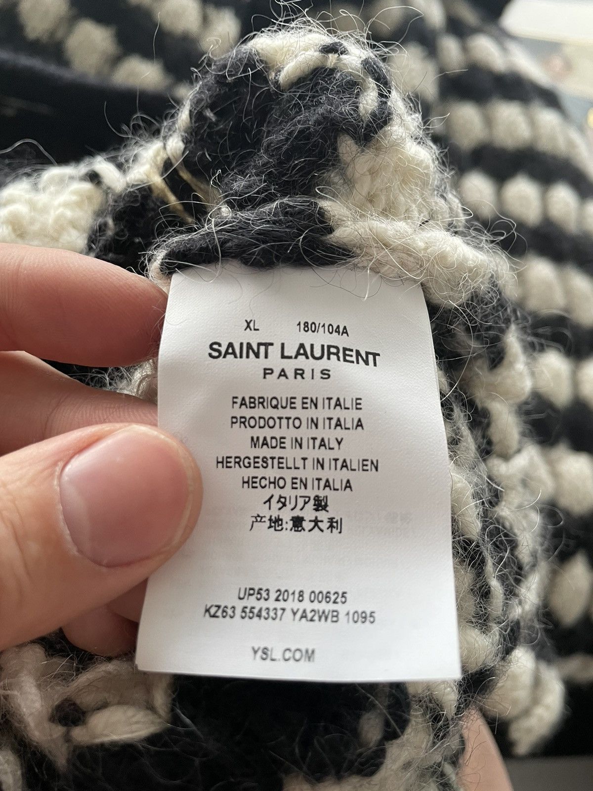 Hedi Slimane × Saint Laurent Paris × Yves Saint Laurent $1,500 NEW Super Runway Limited Edition Alpaca Wool Sweater Size US L / EU 52-54 / 3 - 7 Thumbnail