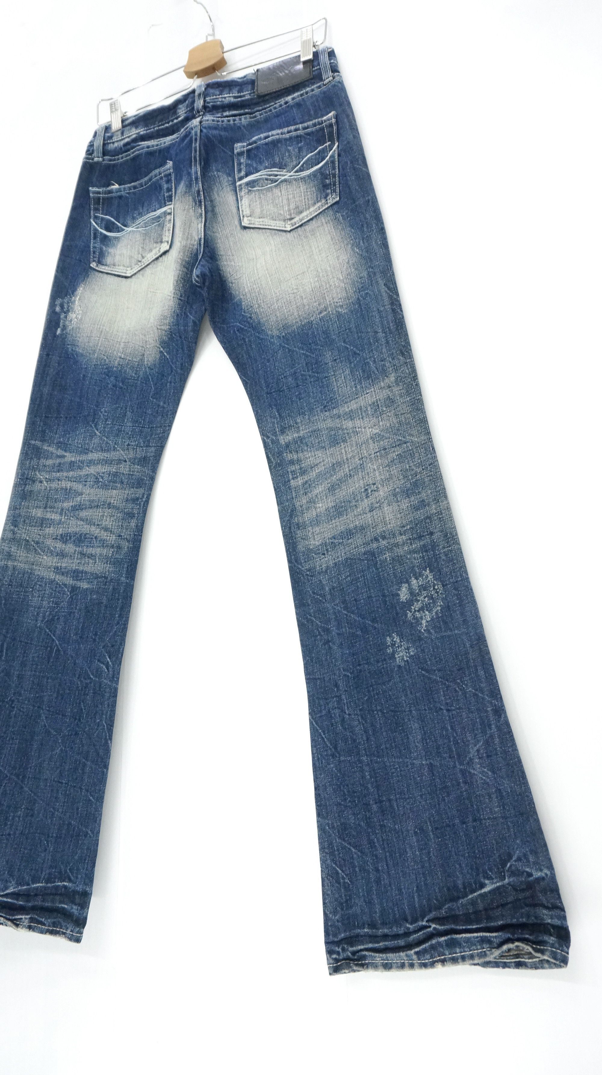 Japanese Brand Flared VTG 🔥 CAVARIA Japan Distressed Ripped Jeans Size US 29 - 4 Thumbnail