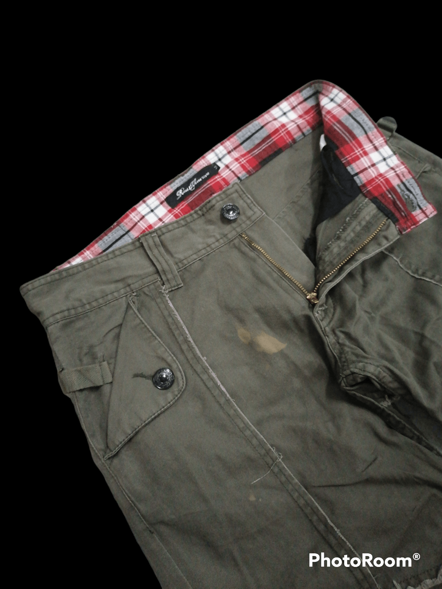 Hysteric Glamour × Japanese Brand Flare🔥Root Three Reconstructed Stitching Cargo Pants⚡⚡⚡ Size US 30 / EU 46 - 4 Thumbnail