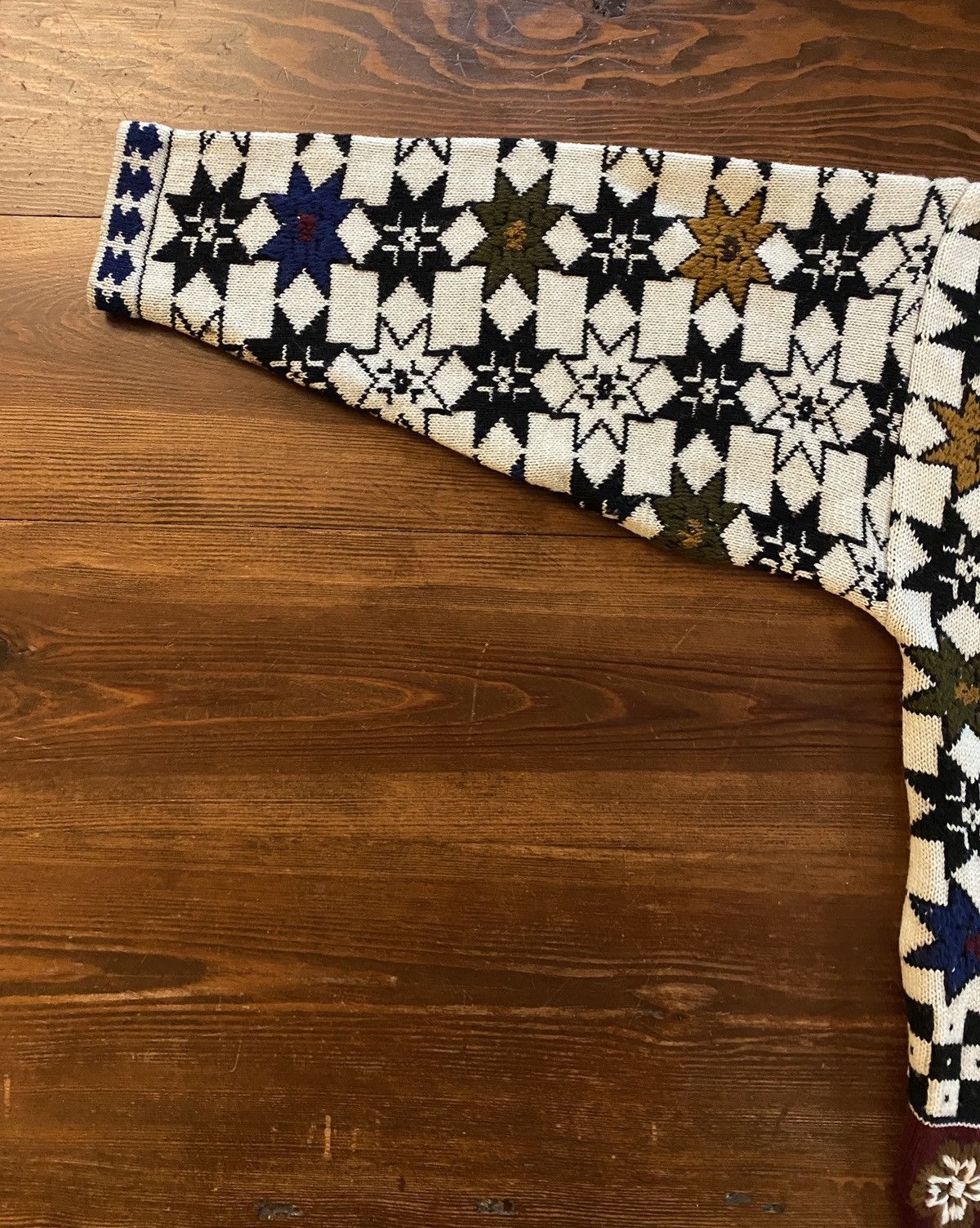 French Connection × Vintage Vintage 80s French Connection Textile Woven Cardigan Sweater Size L / US 10 / IT 46 - 7 Thumbnail