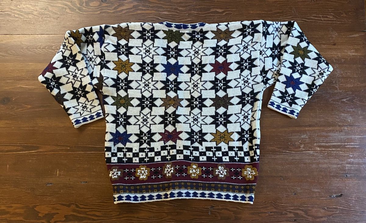French Connection × Vintage Vintage 80s French Connection Textile Woven Cardigan Sweater Size L / US 10 / IT 46 - 8 Thumbnail