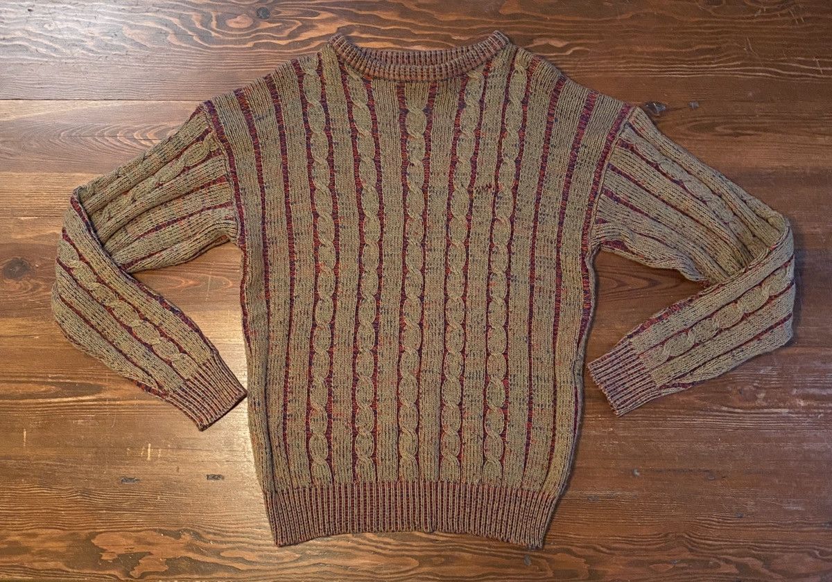Vintage Vintage 80’s Ryan Keith Cable Knit Sweater Size US L / EU 52-54 / 3 - 2 Thumbnail