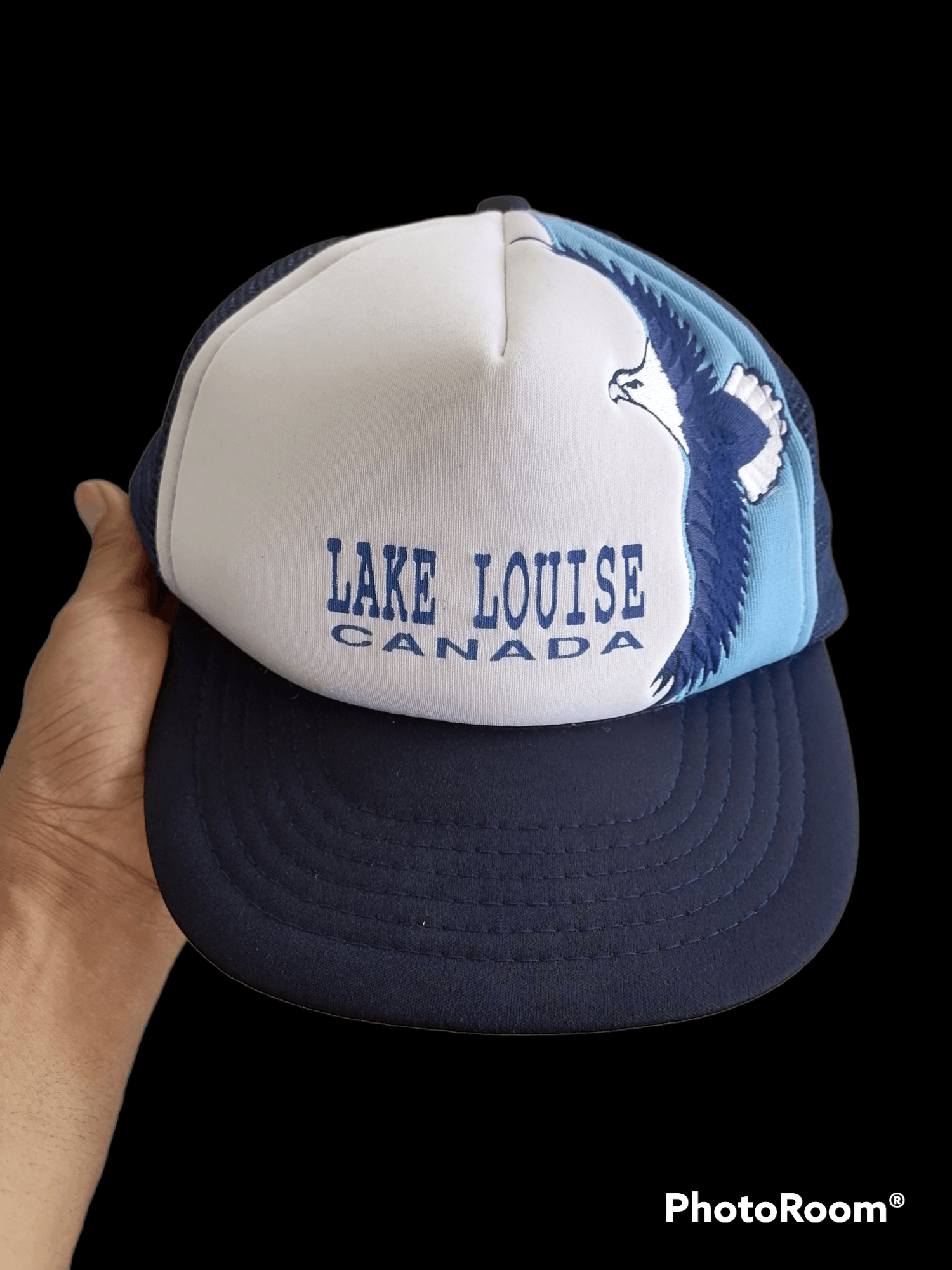 Vintage Vintage❗Lake Louise Canada Eagle Embroidery Mesh Cap🔥 Size ONE SIZE - 2 Thumbnail