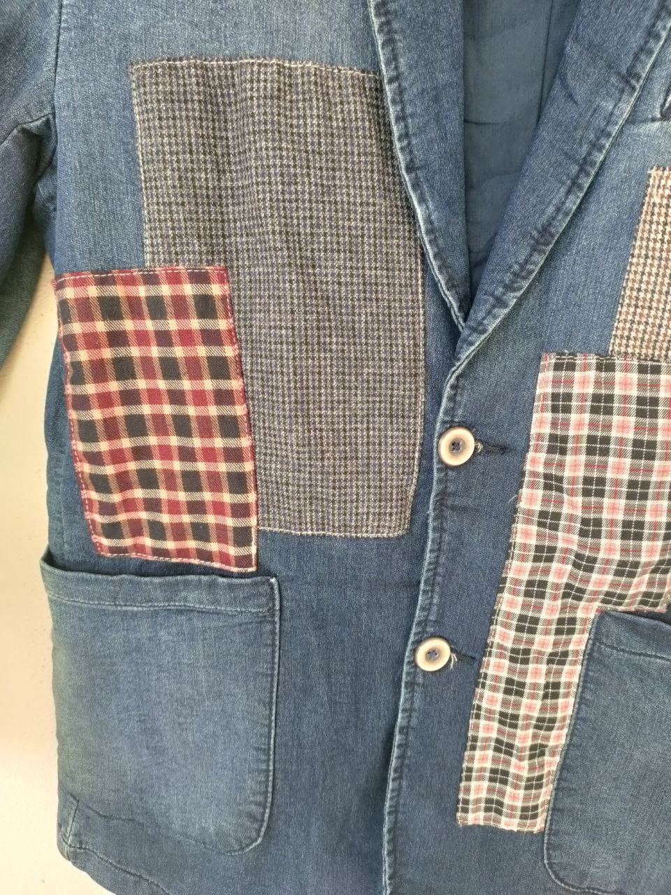 Japanese Brand Eagle Castle Denim Patchwork Jacket Size US M / EU 48-50 / 2 - 3 Thumbnail
