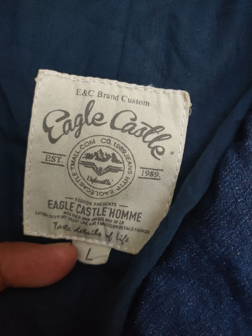 Japanese Brand Eagle Castle Denim Patchwork Jacket Size US M / EU 48-50 / 2 - 4 Thumbnail