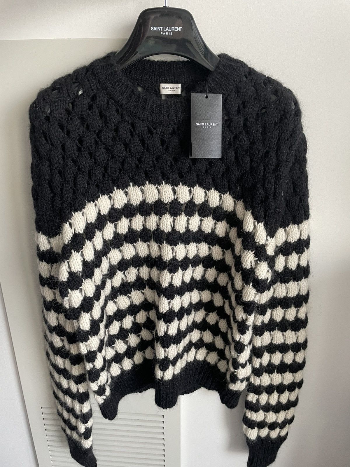 Hedi Slimane × Saint Laurent Paris × Yves Saint Laurent $1,500 NEW Super Runway Limited Edition Alpaca Wool Sweater Size US XL / EU 56 / 4 - 21 Thumbnail