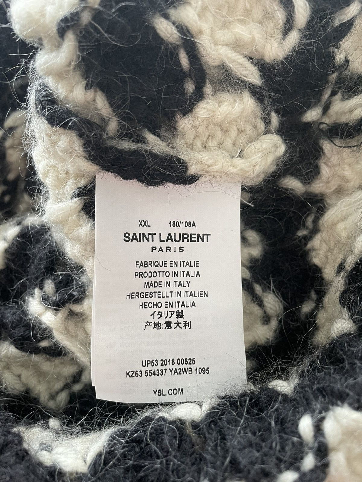 Hedi Slimane × Saint Laurent Paris × Yves Saint Laurent $1,500 NEW Super Runway Limited Edition Alpaca Wool Sweater Size US XL / EU 56 / 4 - 9 Thumbnail