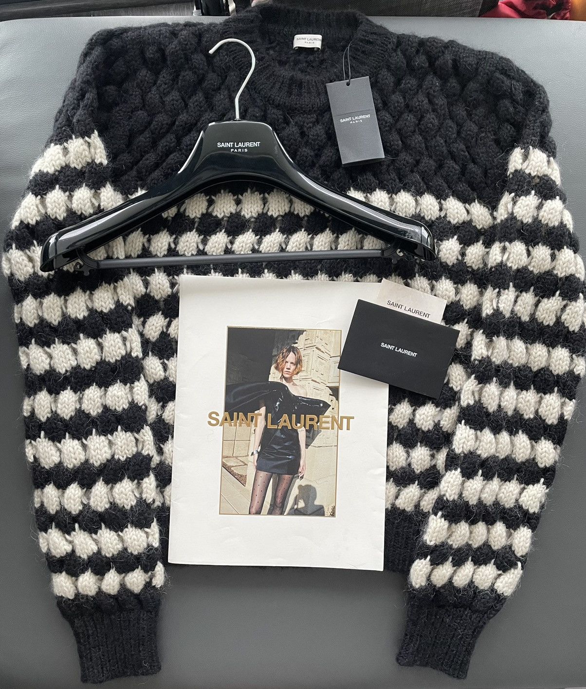 Hedi Slimane × Saint Laurent Paris × Yves Saint Laurent $1,500 NEW Super Runway Limited Edition Alpaca Wool Sweater Size US XL / EU 56 / 4 - 1 Thumbnail