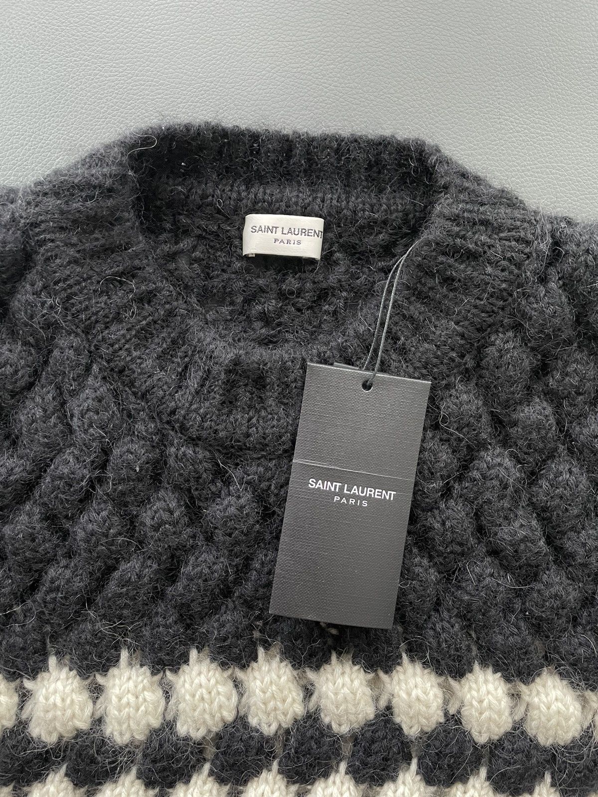 Hedi Slimane × Saint Laurent Paris × Yves Saint Laurent $1,500 NEW Super Runway Limited Edition Alpaca Wool Sweater Size US XL / EU 56 / 4 - 14 Thumbnail
