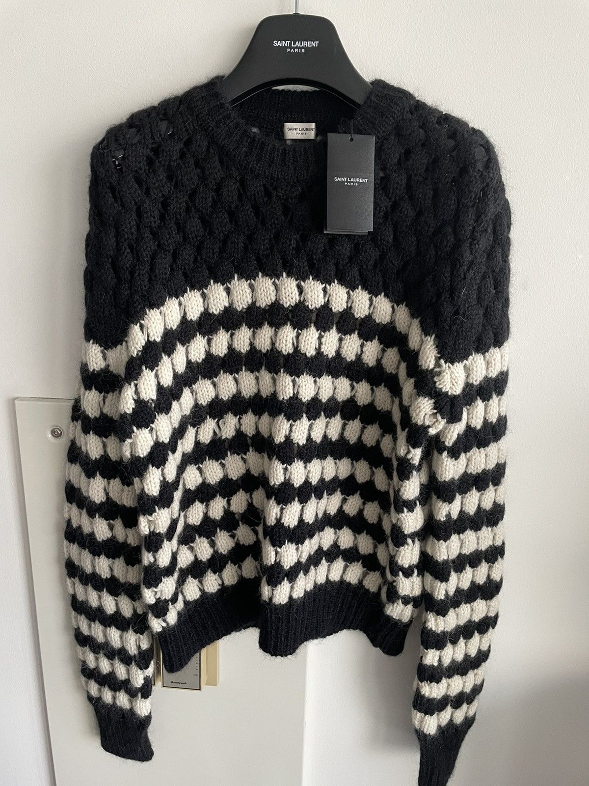Hedi Slimane × Saint Laurent Paris × Yves Saint Laurent $1,500 NEW Super Runway Limited Edition Alpaca Wool Sweater Size US XL / EU 56 / 4 - 18 Thumbnail
