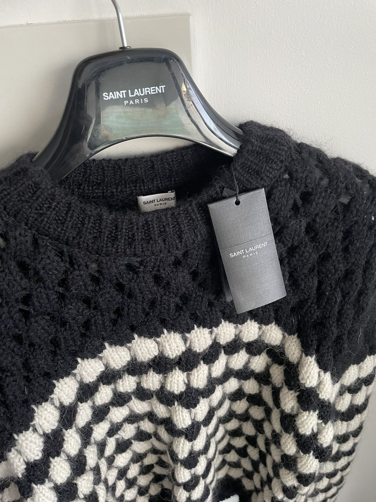 Hedi Slimane × Saint Laurent Paris × Yves Saint Laurent $1,500 NEW Super Runway Limited Edition Alpaca Wool Sweater Size US XL / EU 56 / 4 - 23 Thumbnail