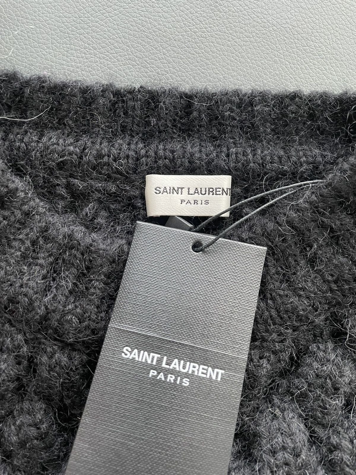 Hedi Slimane × Saint Laurent Paris × Yves Saint Laurent $1,500 NEW Super Runway Limited Edition Alpaca Wool Sweater Size US XL / EU 56 / 4 - 6 Thumbnail