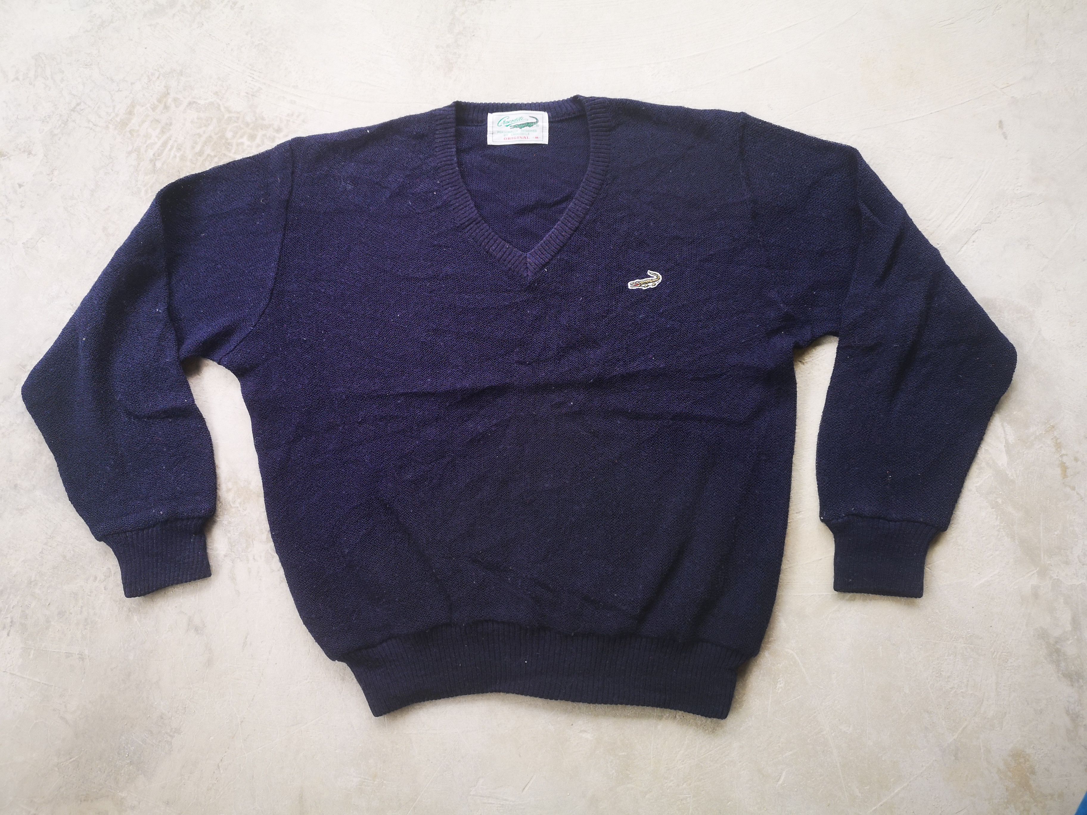 Japanese Brand × Vintage Vintage knitwear Crocodile V Neck Size US M / EU 48-50 / 2 - 1 Thumbnail
