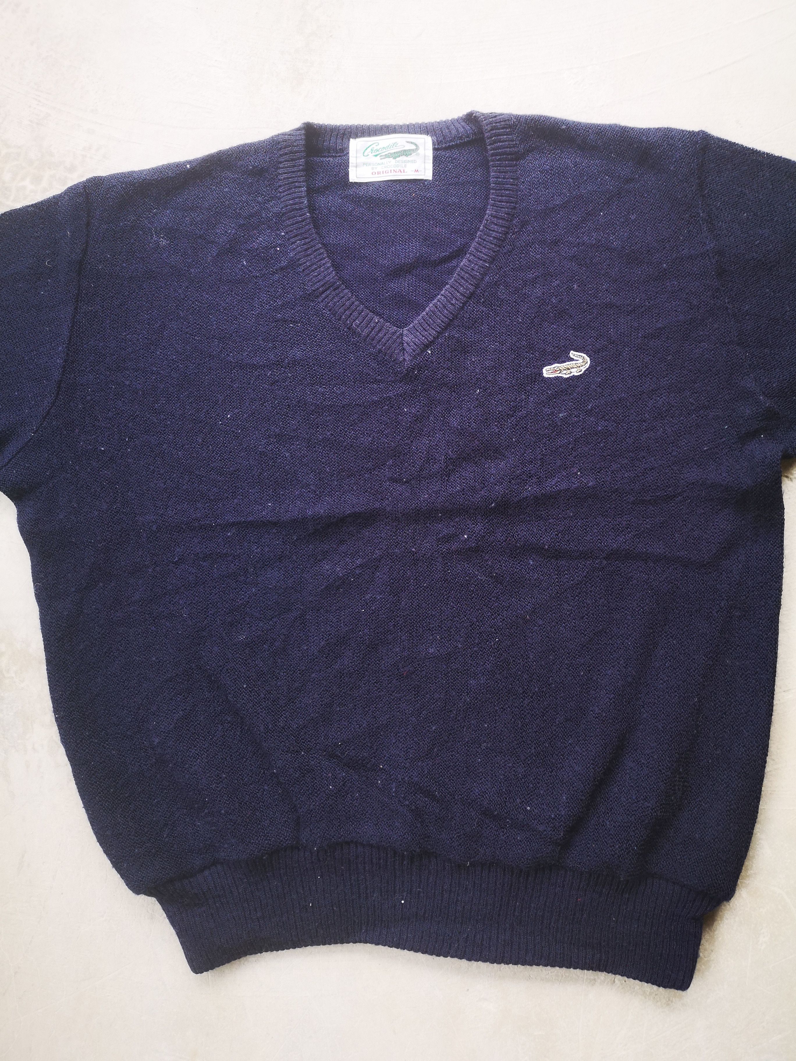 Japanese Brand × Vintage Vintage knitwear Crocodile V Neck Size US M / EU 48-50 / 2 - 3 Thumbnail