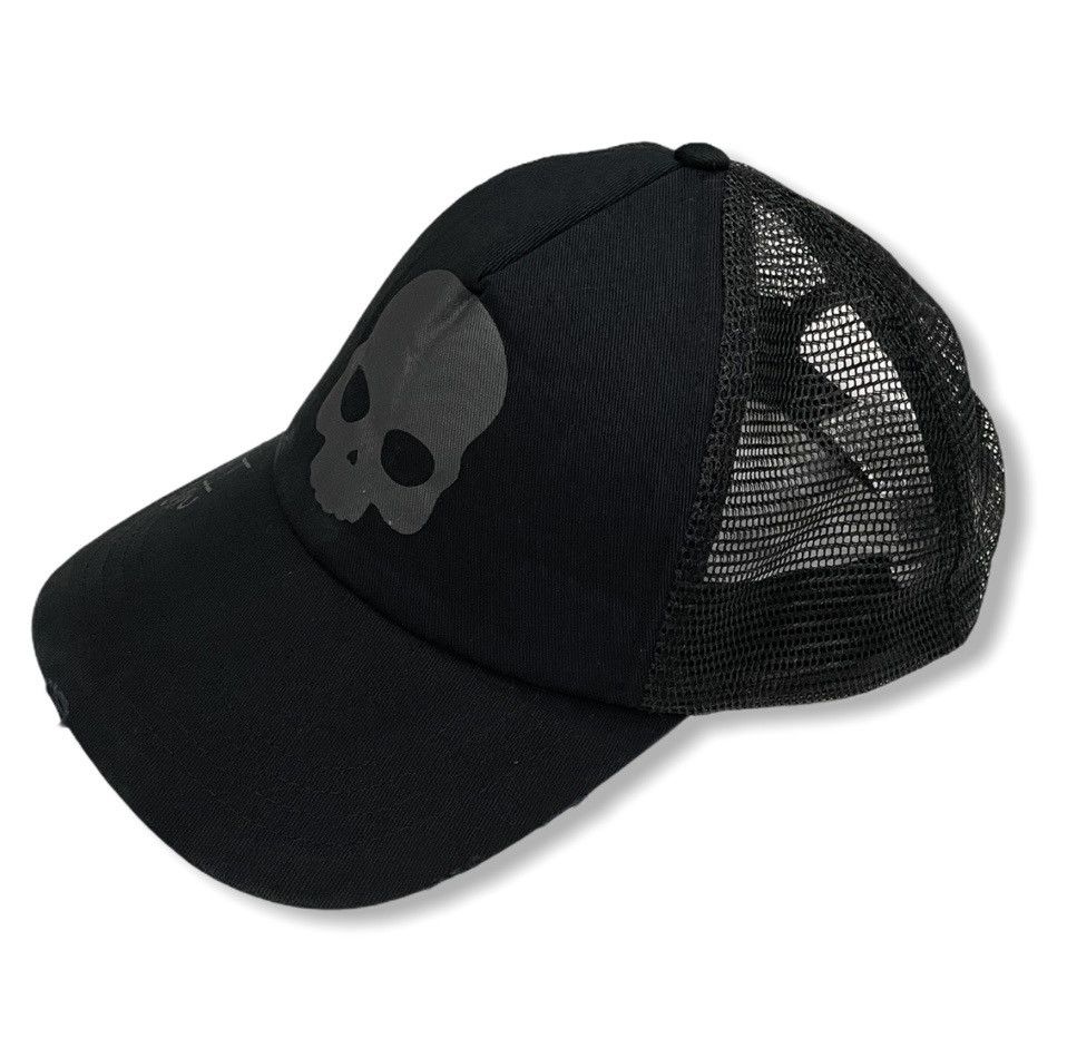 HYDROGEN RARE🔥90’s HYDROGEN x KCSnapback Iconic Skull Trucker Hat Size ONE SIZE - 9 Thumbnail