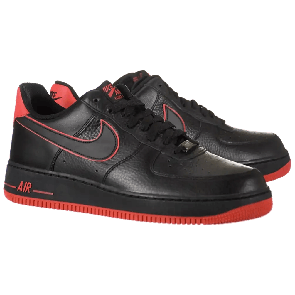 Nike Nike Air Force 1 Size 11.5 Black Red Leather Low Tops 2011 Size US 11.5 / EU 44-45 - 21 Thumbnail