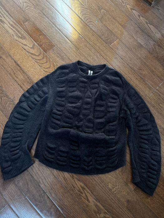 Rick Owens Rick owens performa bubble alpaca wool knit sweater | Grailed