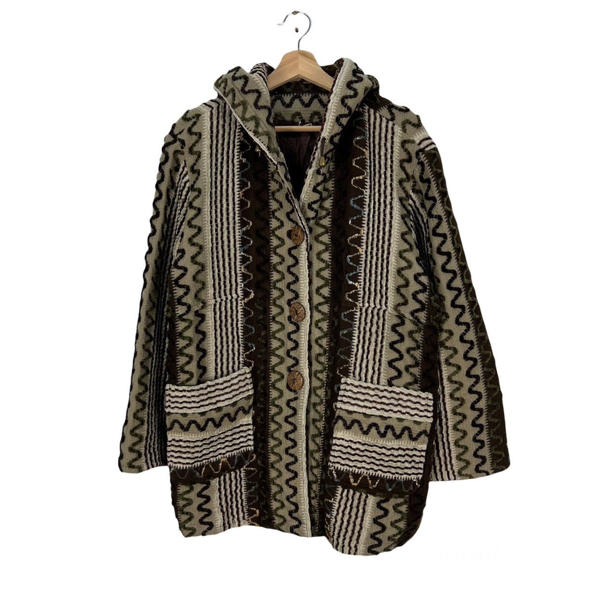Japanese Brand VINTAGE NAVAJO DESIGN STYLE HOODIE JACKET Size US M / EU 48-50 / 2 - 1 Thumbnail