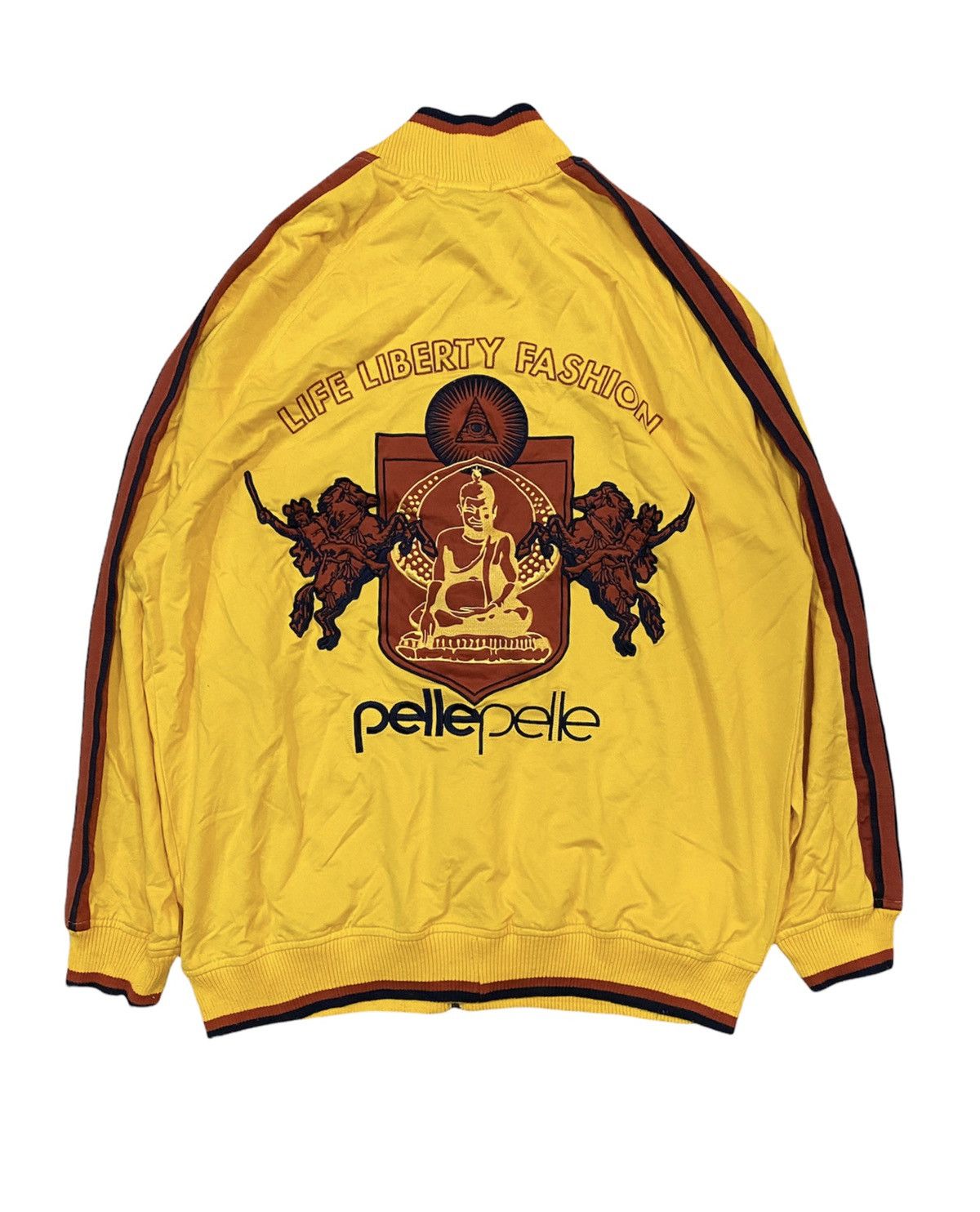 Pelle Pelle Life liberty fashion illuminati buddha embroidered sweater Size US XL / EU 56 / 4 - 1 Thumbnail