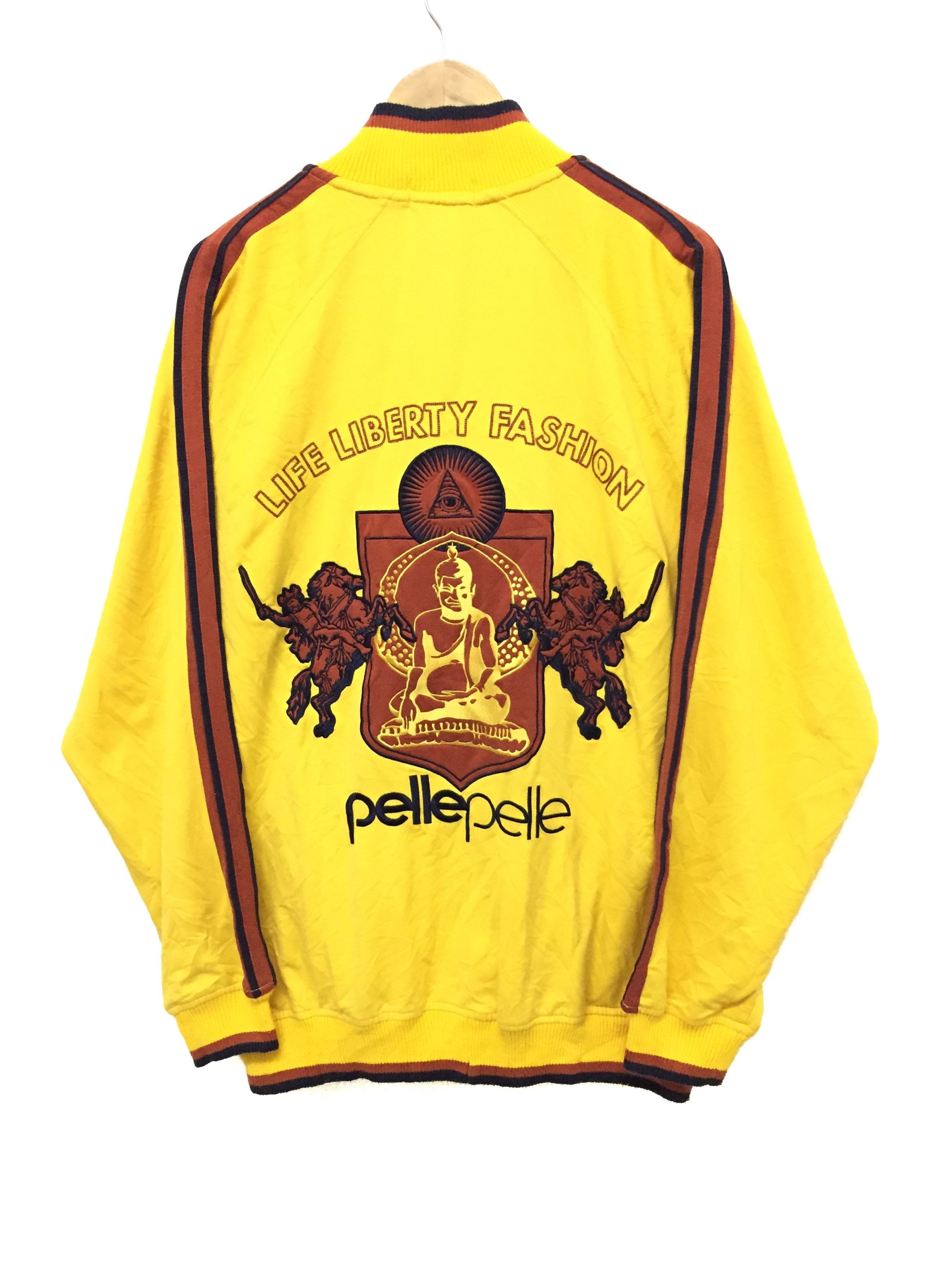 Pelle Pelle Life liberty fashion illuminati buddha embroidered sweater Size US XL / EU 56 / 4 - 2 Thumbnail