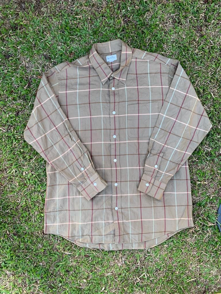 Burberry Vintage Flannel Burberrys Size US L / EU 52-54 / 3 - 9 Thumbnail