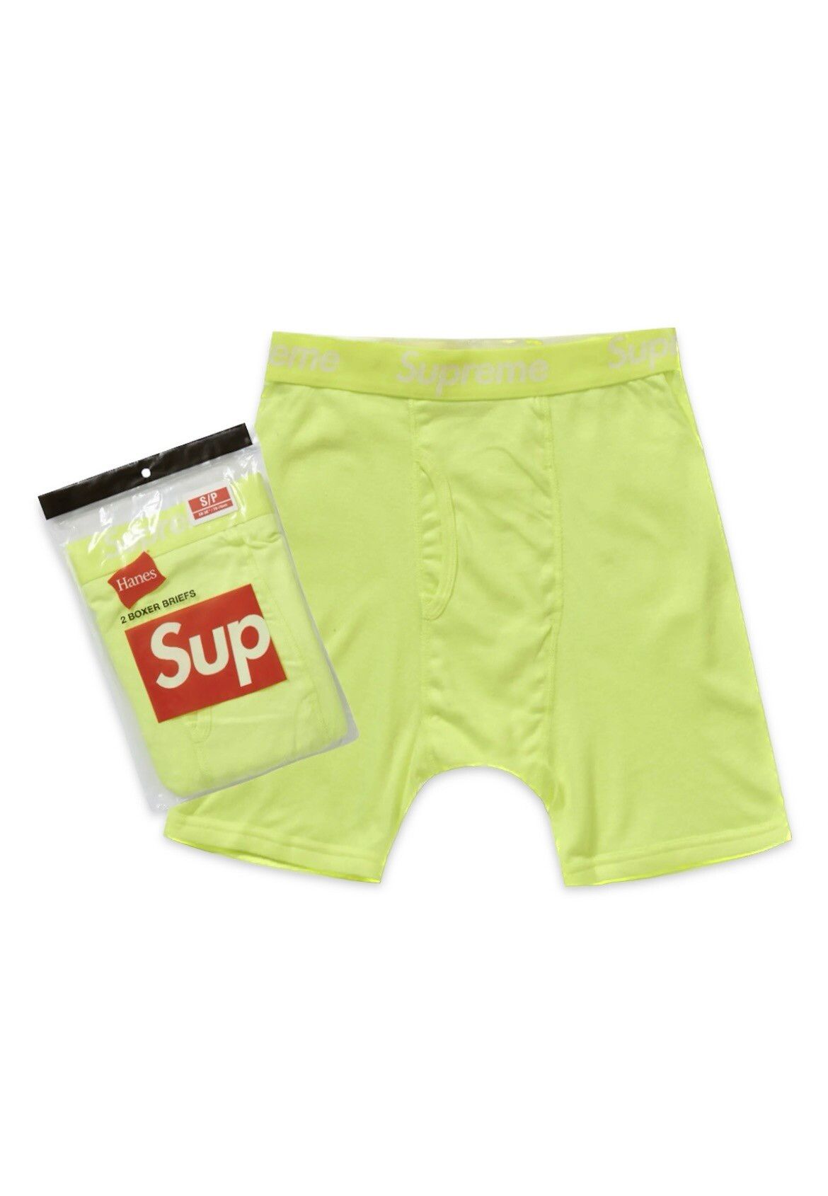 Pre-owned New York X Supreme Boxers In Fluo Yellow