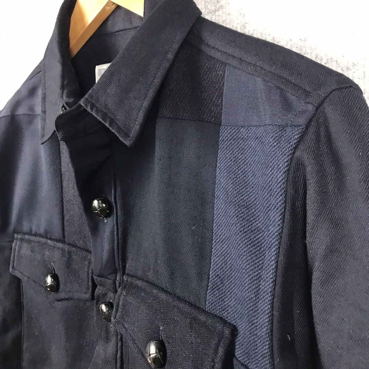 Japanese Brand PATCHWORK UNITED ARROWS INSPIRED KAPITAL WOOL BUTTON JACKET Size US M / EU 48-50 / 2 - 7 Thumbnail