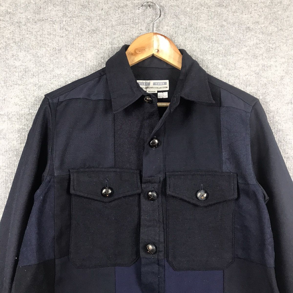 Japanese Brand PATCHWORK UNITED ARROWS INSPIRED KAPITAL WOOL BUTTON JACKET Size US M / EU 48-50 / 2 - 2 Thumbnail