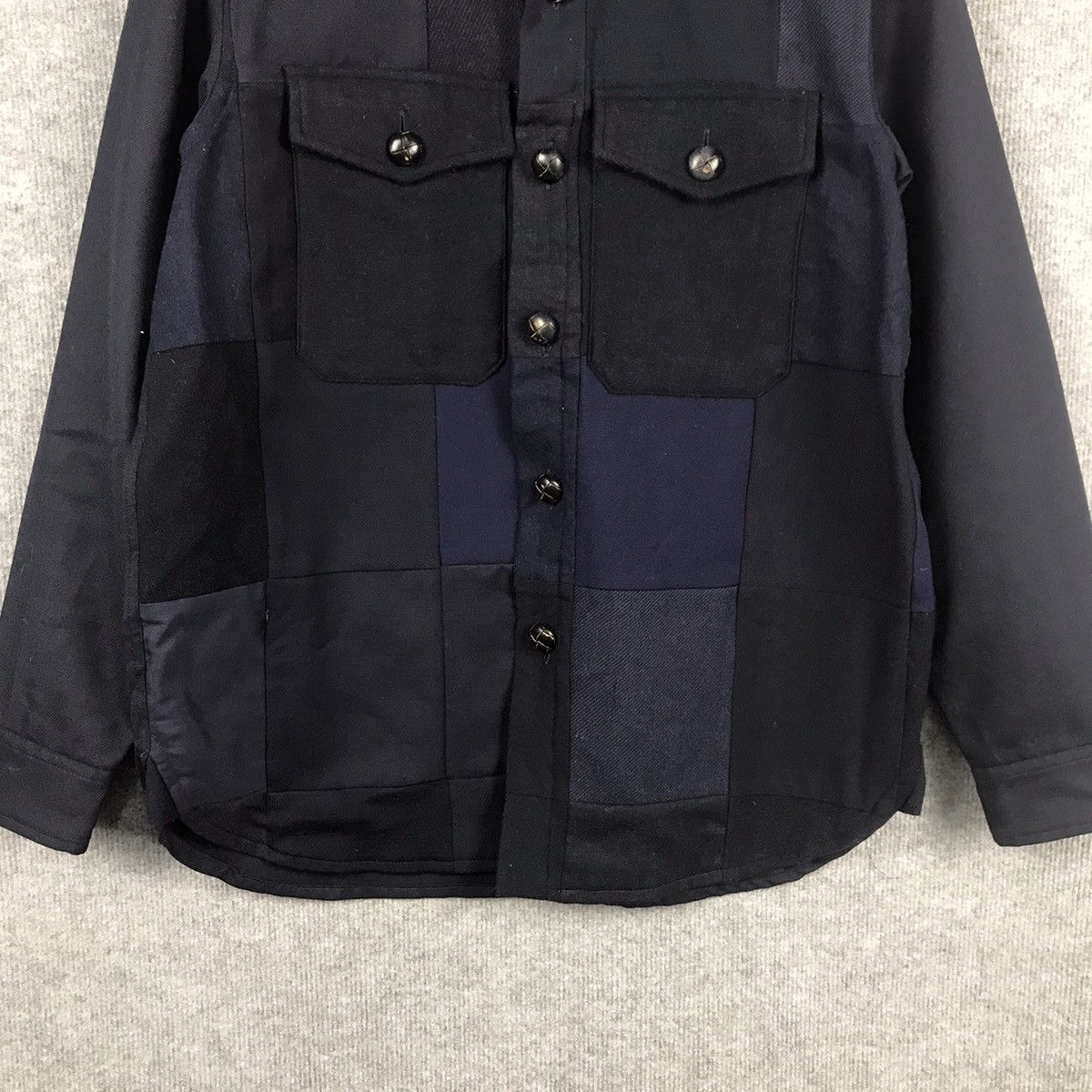 Japanese Brand PATCHWORK UNITED ARROWS INSPIRED KAPITAL WOOL BUTTON JACKET Size US M / EU 48-50 / 2 - 3 Thumbnail