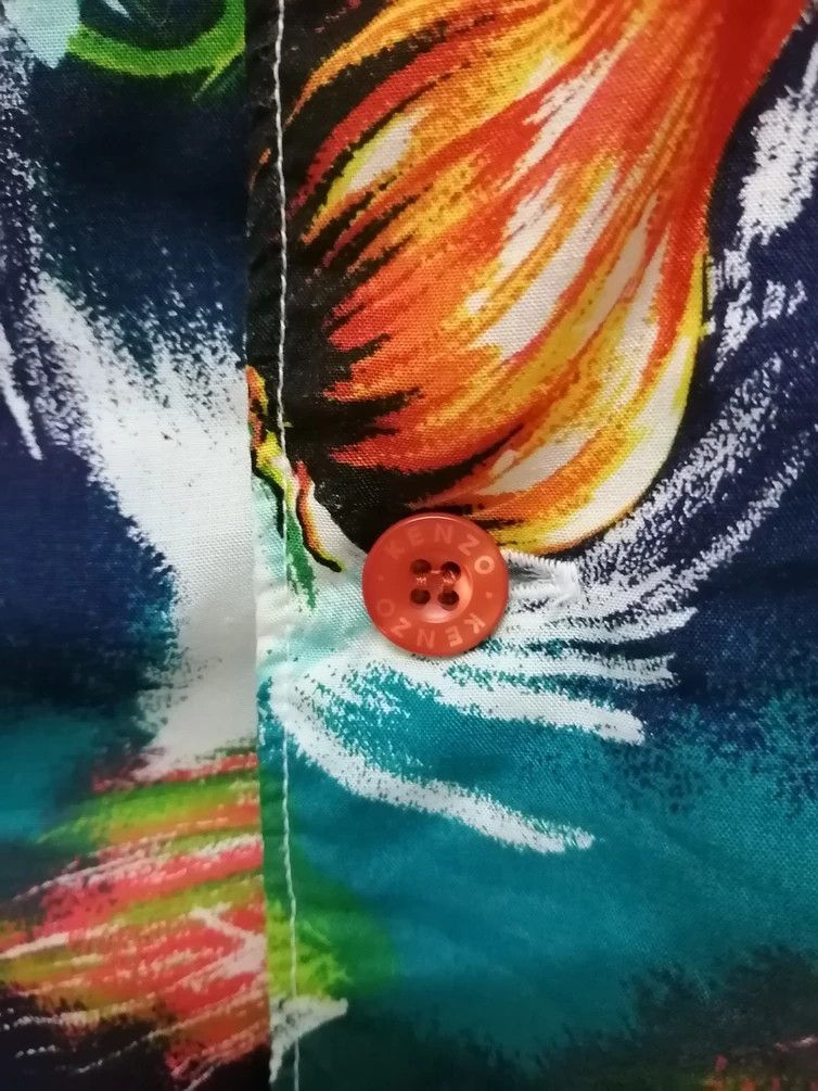 Kenzo Vintage KENZO HOMME Over Print Oversized Hawaiian Shirt Size US M / EU 48-50 / 2 - 2 Thumbnail