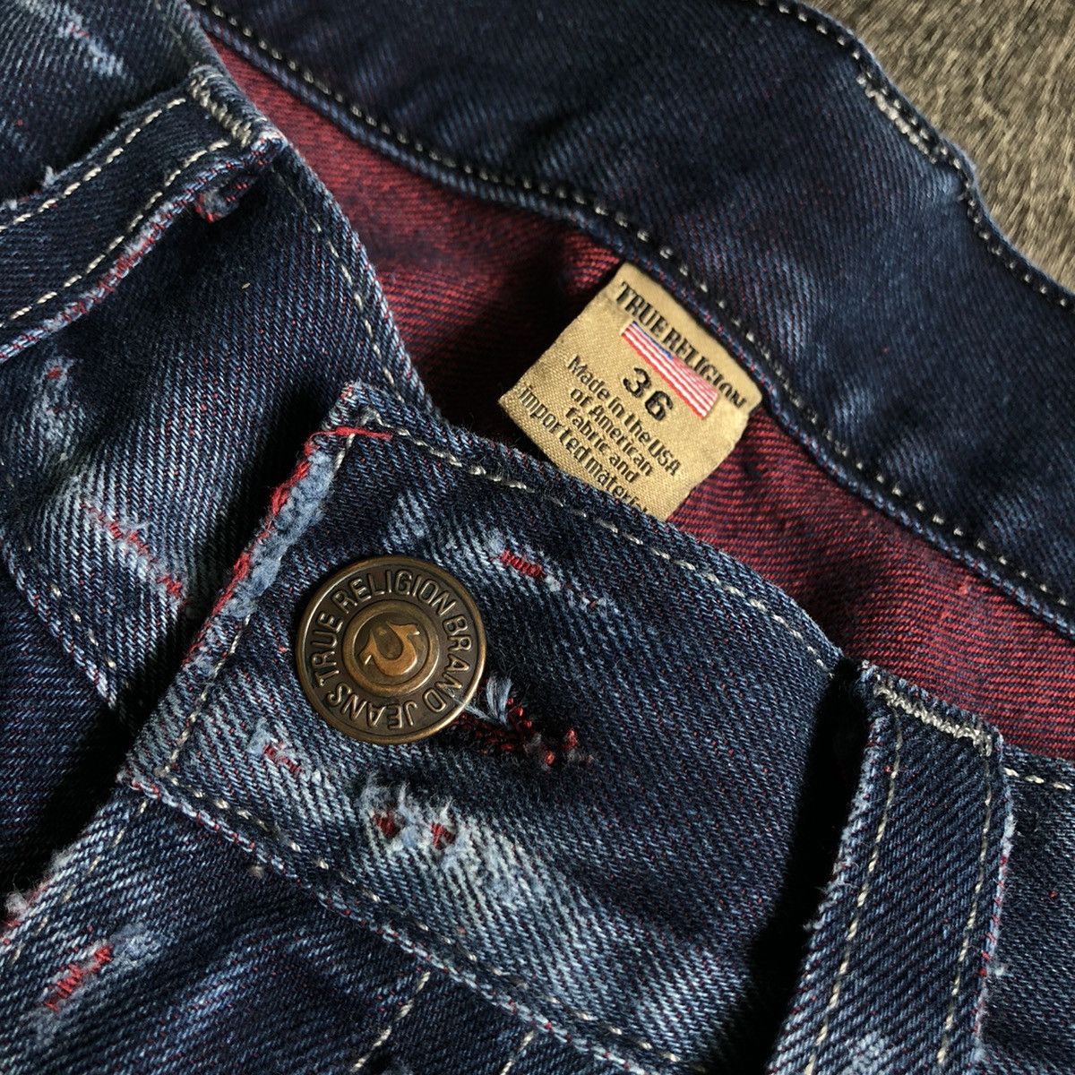 True Religion Vintage Y2K True Religion Geno Relax Slim Denim Jeans 36x30 Size US 36 / EU 52 - 10 Thumbnail