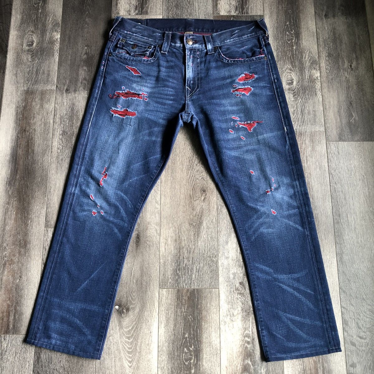 True Religion Vintage Y2K True Religion Geno Relax Slim Denim Jeans 36x30 Size US 36 / EU 52 - 2 Thumbnail