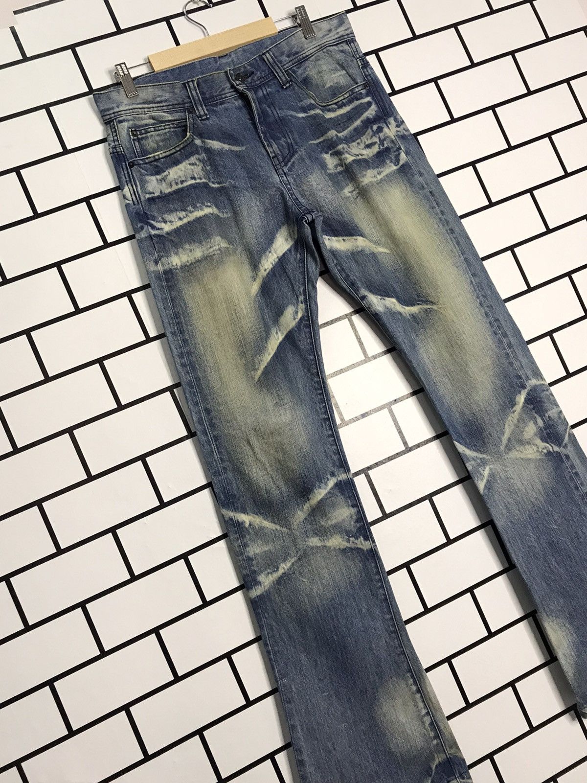 Designer × Japanese Brand Semantic Design Japan Distressed Slim Flare Denim Pants Size US 31 - 3 Thumbnail