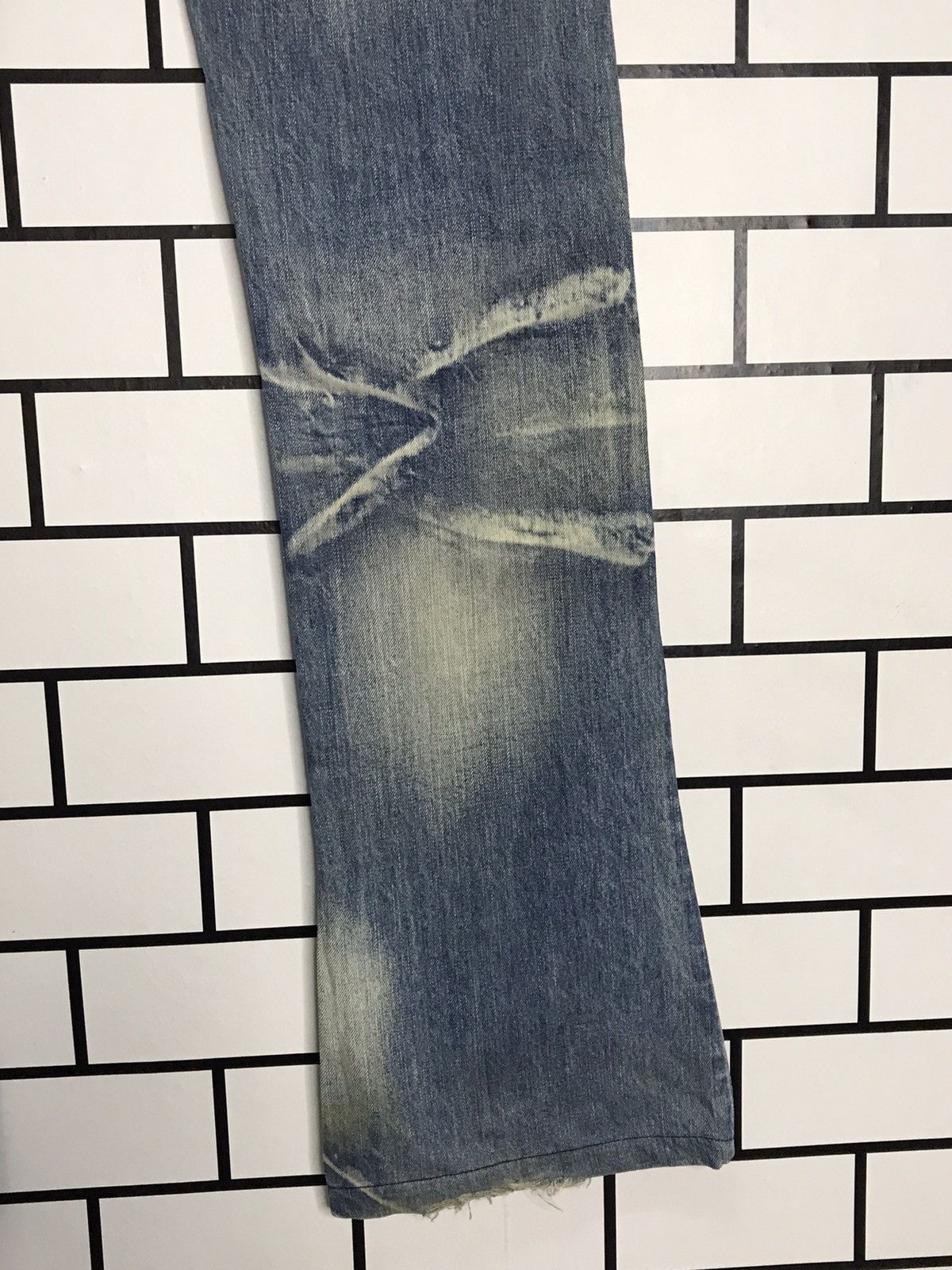 Designer × Japanese Brand Semantic Design Japan Distressed Slim Flare Denim Pants Size US 31 - 15 Thumbnail