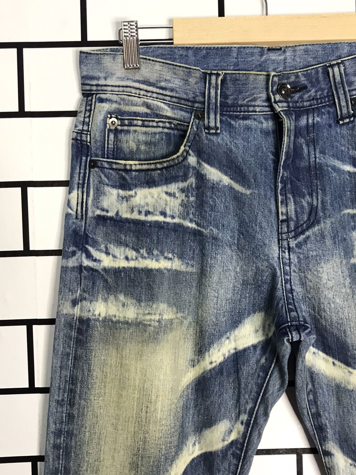 Designer × Japanese Brand Semantic Design Japan Distressed Slim Flare Denim Pants Size US 31 - 6 Thumbnail