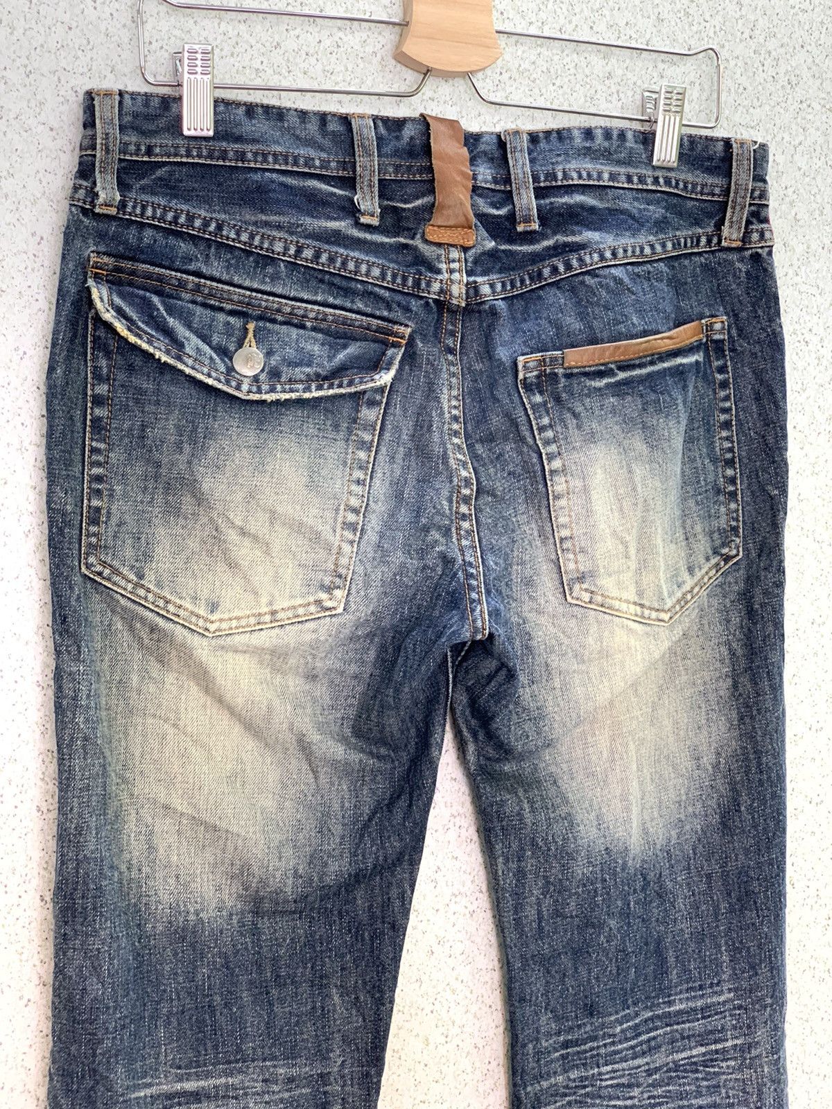 Paul Smith R.Newbold Patchwork Leather Design Denim Jeans Size US 33 - 6 Thumbnail