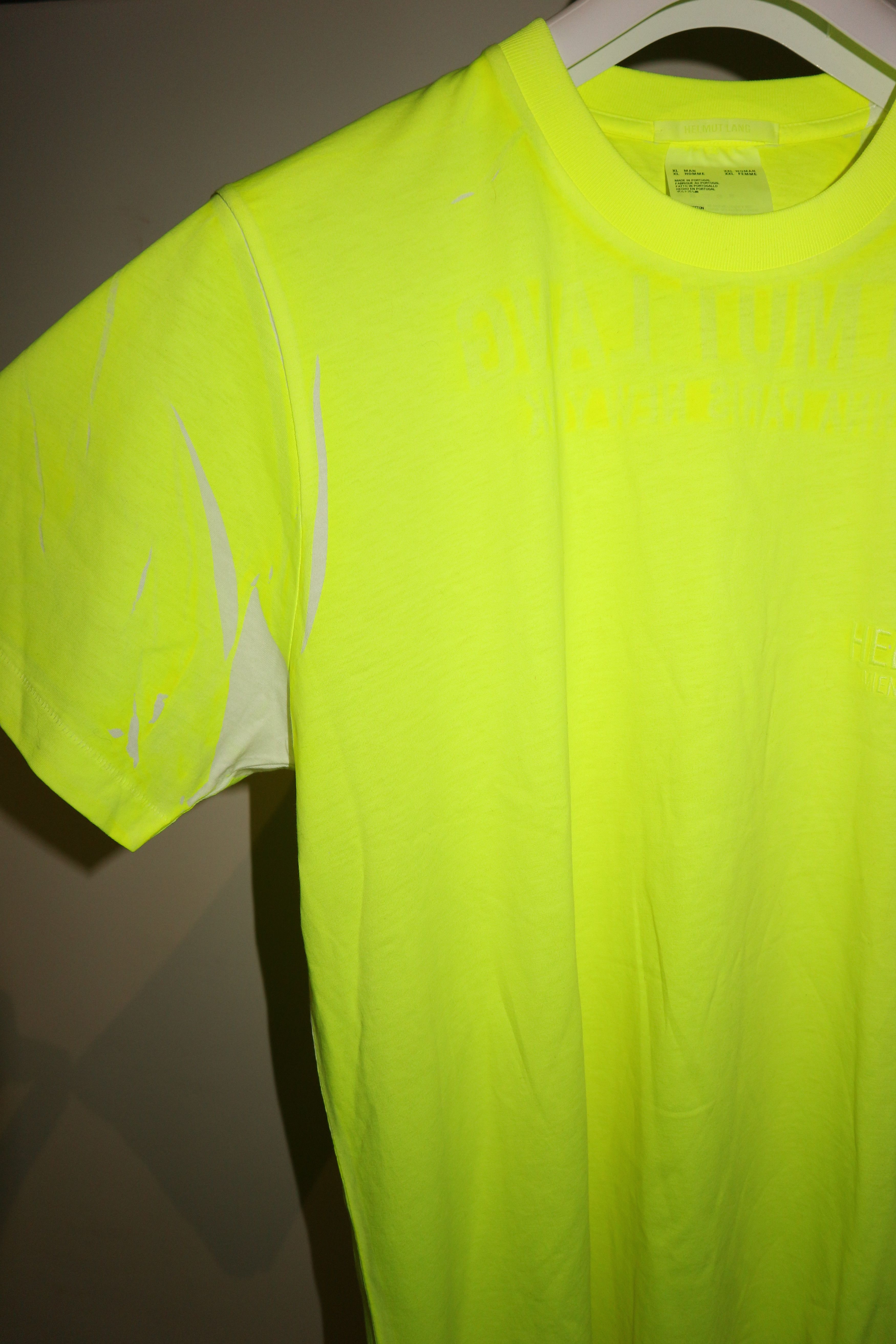 Helmut Lang embroidered logo fluo t-shirt Size US M / EU 48-50 / 2 - 2 Thumbnail