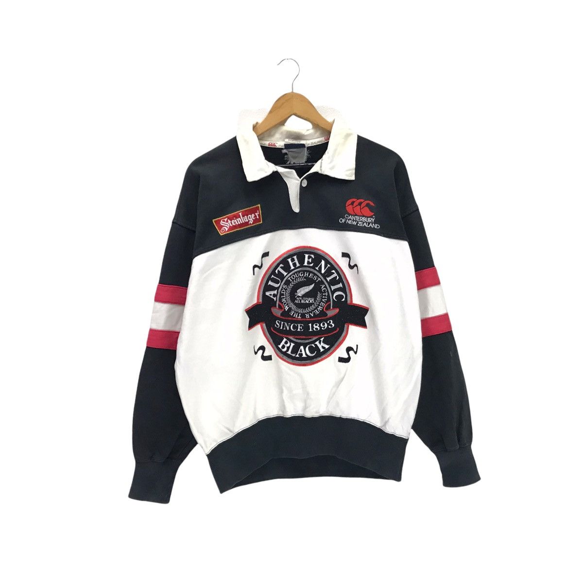 Canterbury of New Zealand Vintage Canterbury Steinlager All Black Big Logo Embroidery Size US M / EU 48-50 / 2 - 2 Thumbnail