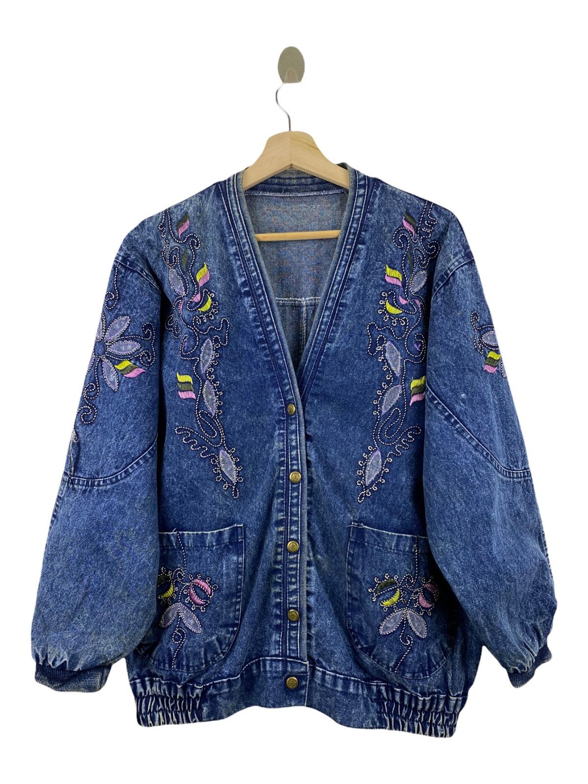 Vintage Vintage Embroidery denim jacket Size US M / EU 48-50 / 2 - 1 Thumbnail